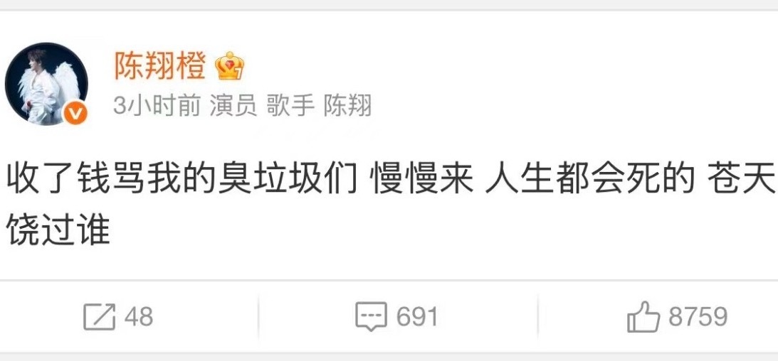 陈翔 苍天饶过谁互联网没有记忆这句话只有陈翔听进去了 