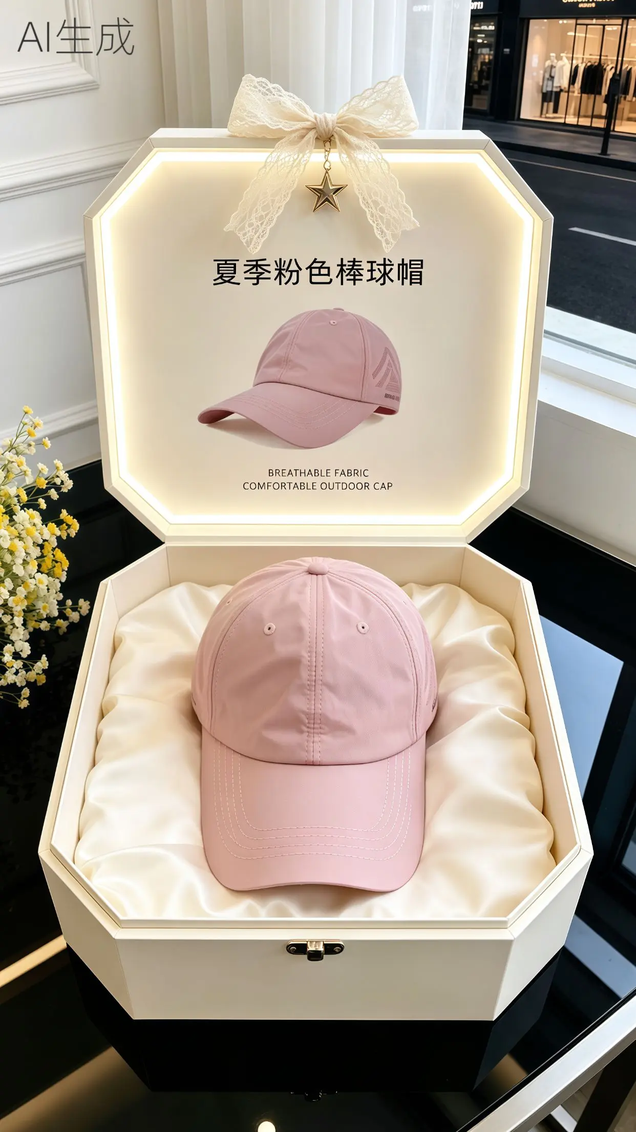 女孩喜欢的礼物 棒球帽 粉色棒球帽