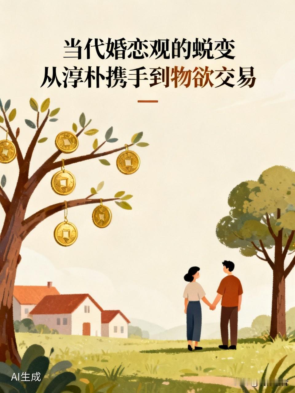 当代婚恋观正经历着令人忧心的蜕变。曾几何时，择偶看重的是淳朴本分、品德高尚与勤劳