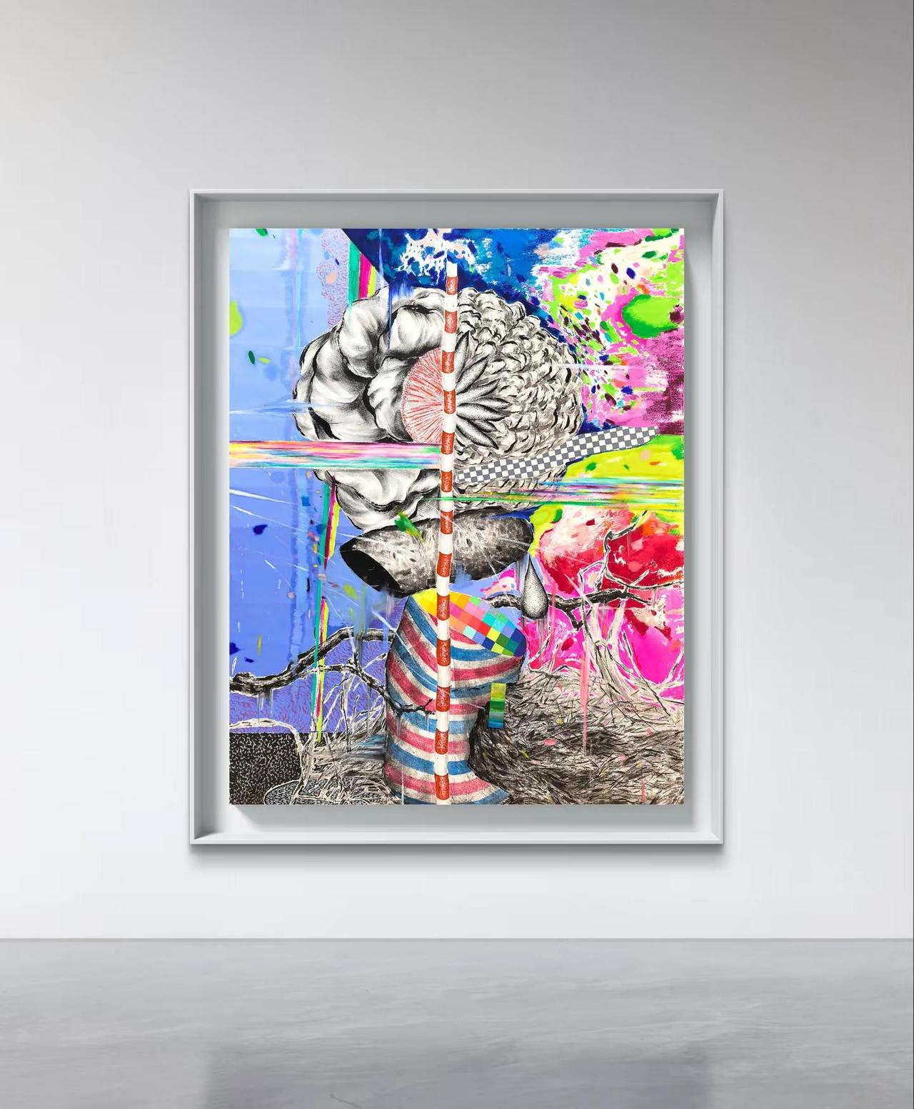 作品《不知名的花》4。不知名的花4，纸本综合材料，120×97cm，2026。艺
