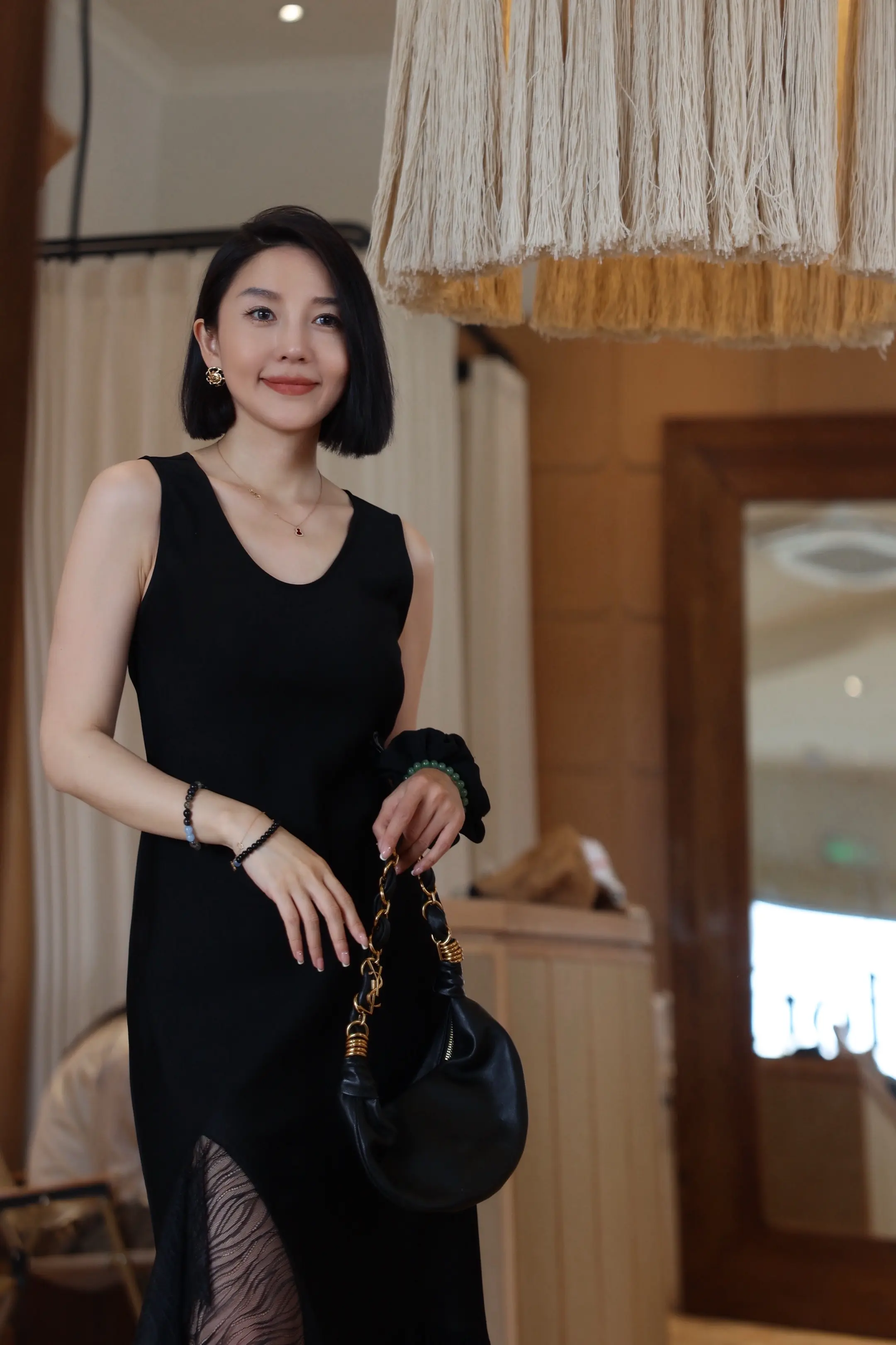 黑裙穿搭 长期主义穿搭 连衣裙 今日份高智感look 女性穿搭ootd穿搭