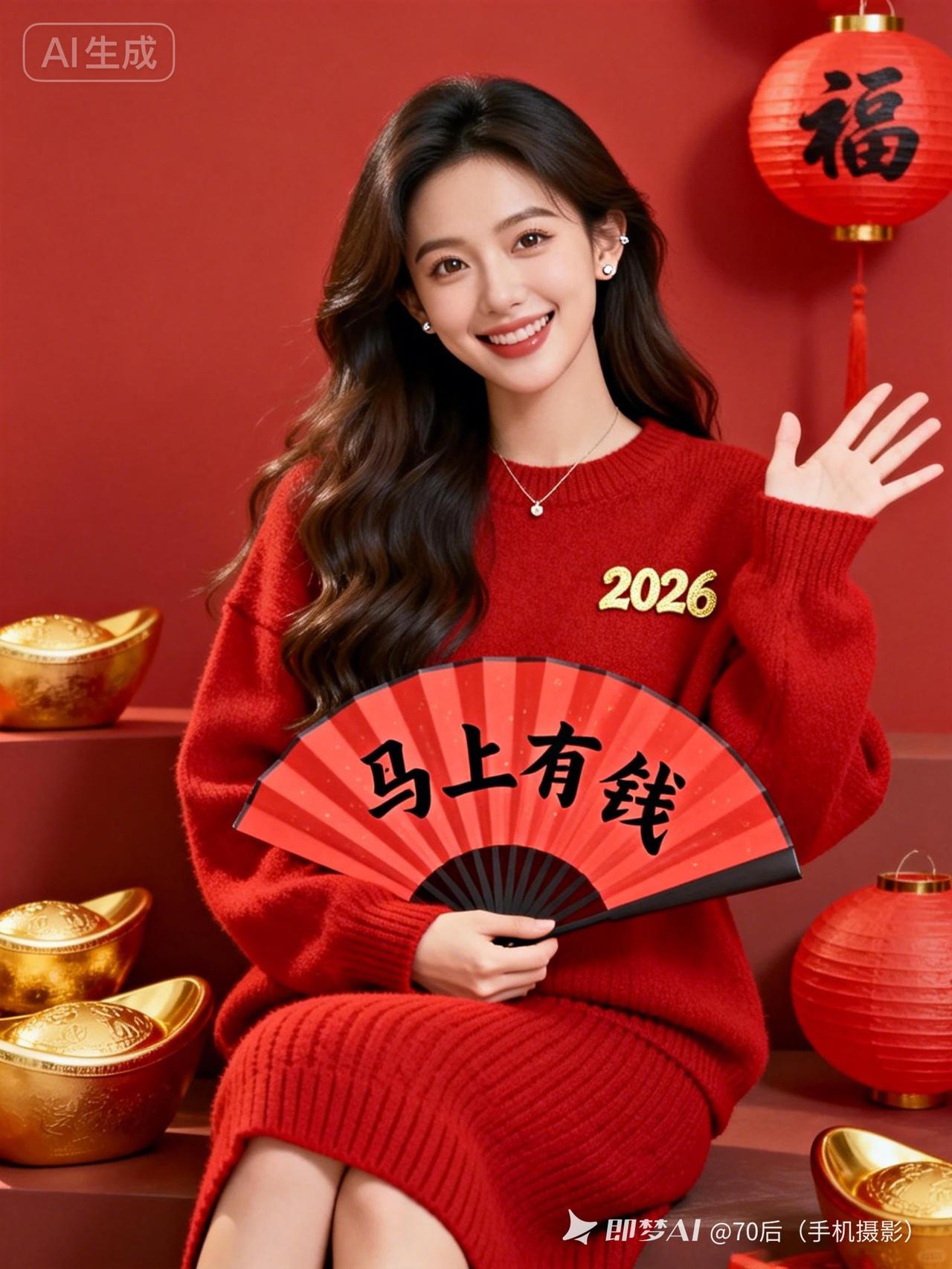 新年快乐！2026年马上有钱，福气满满！🎉💰