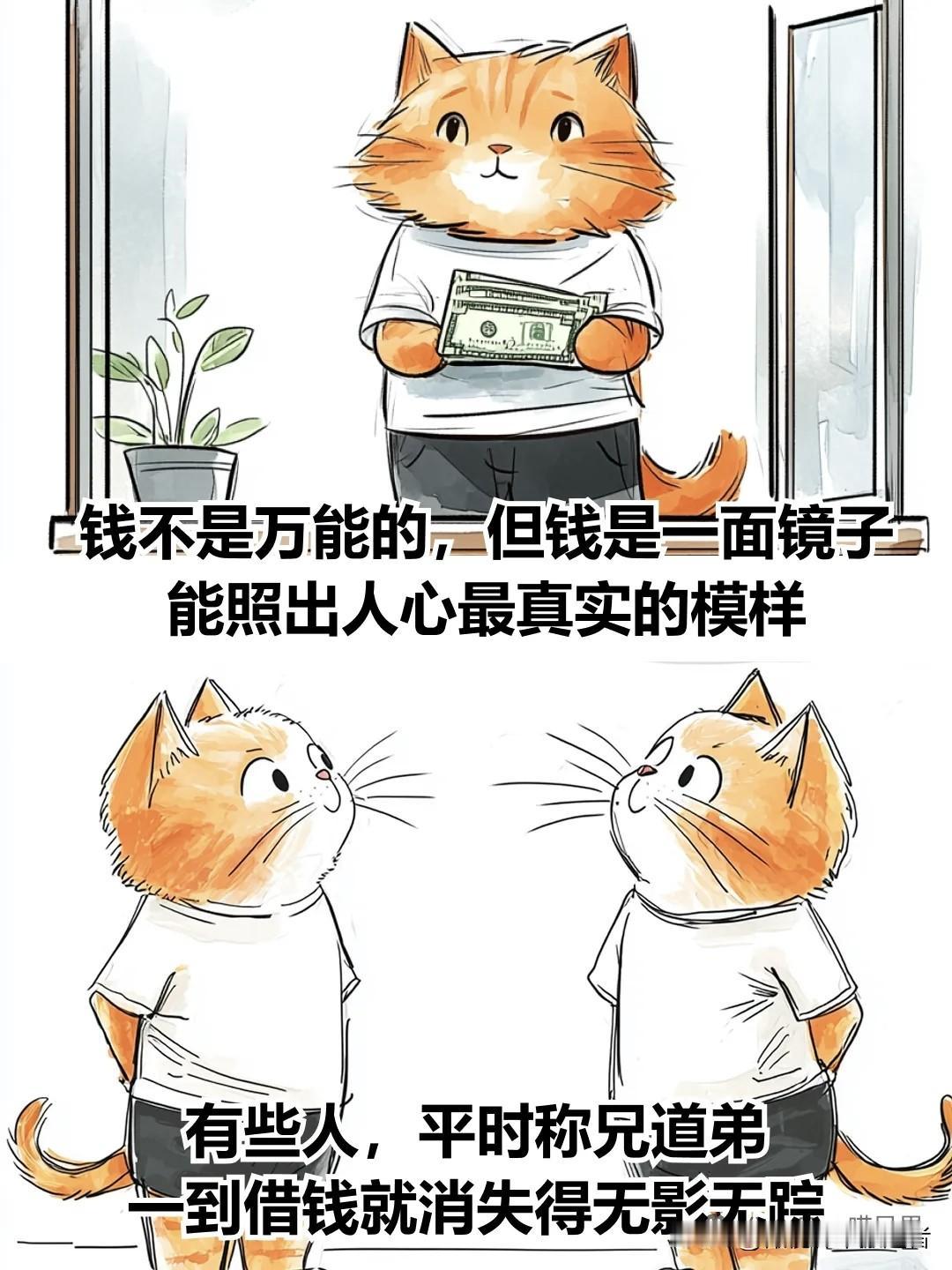 治愈漫画 I 看清一个人最好的方式：谈钱漫画治愈时刻 漫画治愈心灵 漫画治愈自己