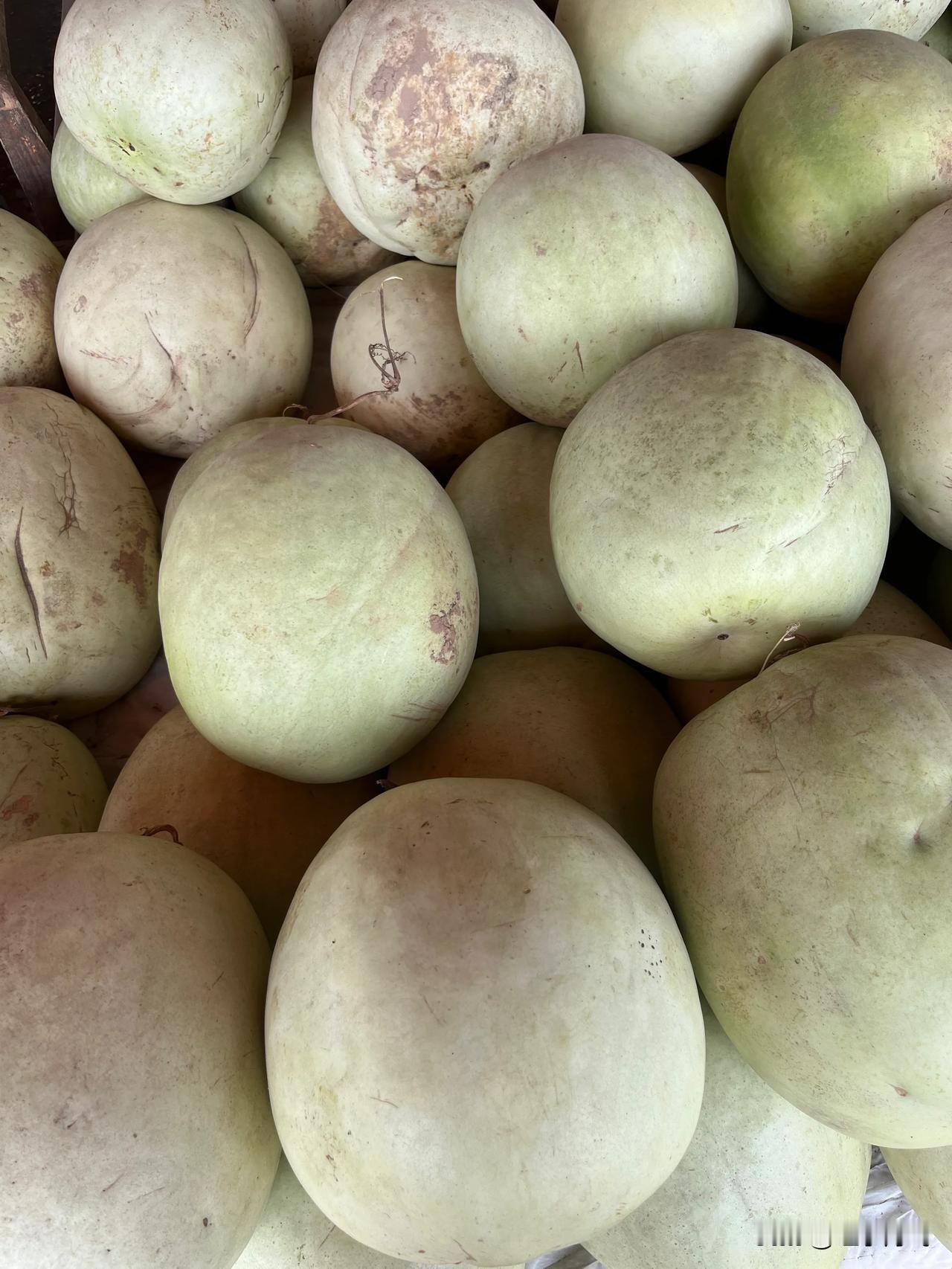 大家知道这是什么水果吗？
我前几天出差去万荣到南张乡时候初次见到这种瓜，由于是在