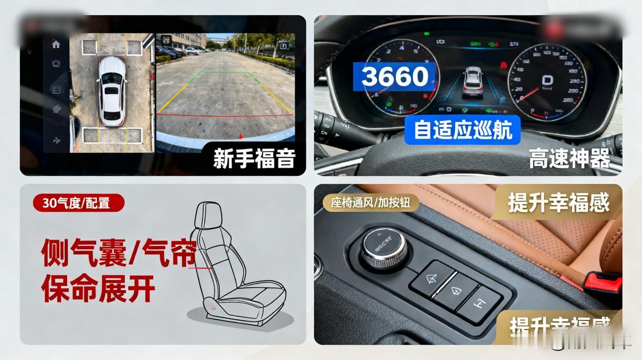 买车时，这4个配置建议你咬牙也要选上！关键时刻能派上大用场。

1、360度全景