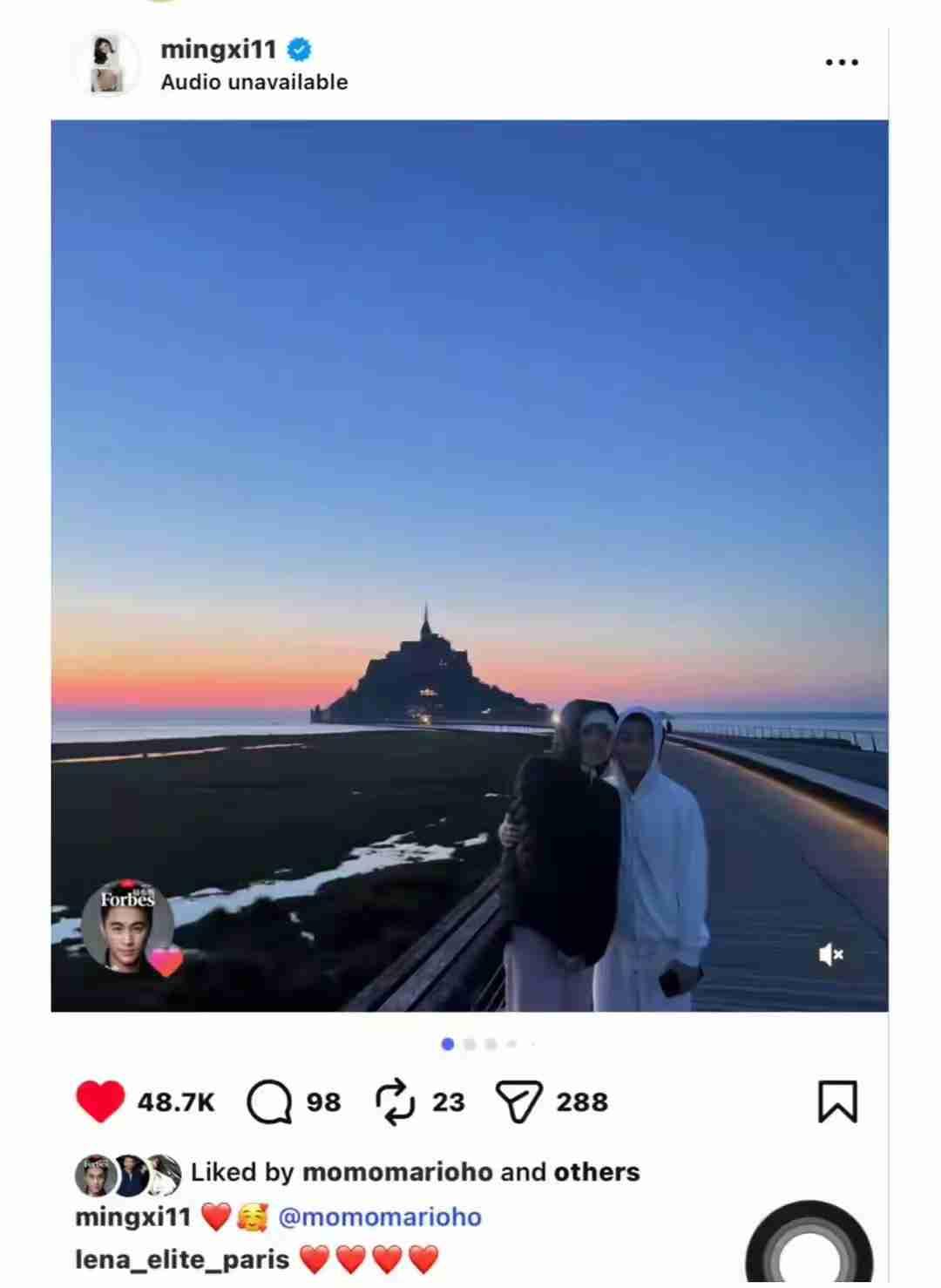 我的今日状态：😁轻松愉快
我这里的天气：☀️晴天

细节满是浪漫！奚梦瑶何猷君