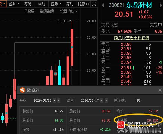 东岳硅材300821📈也新高了，多点耐心，总会有收获