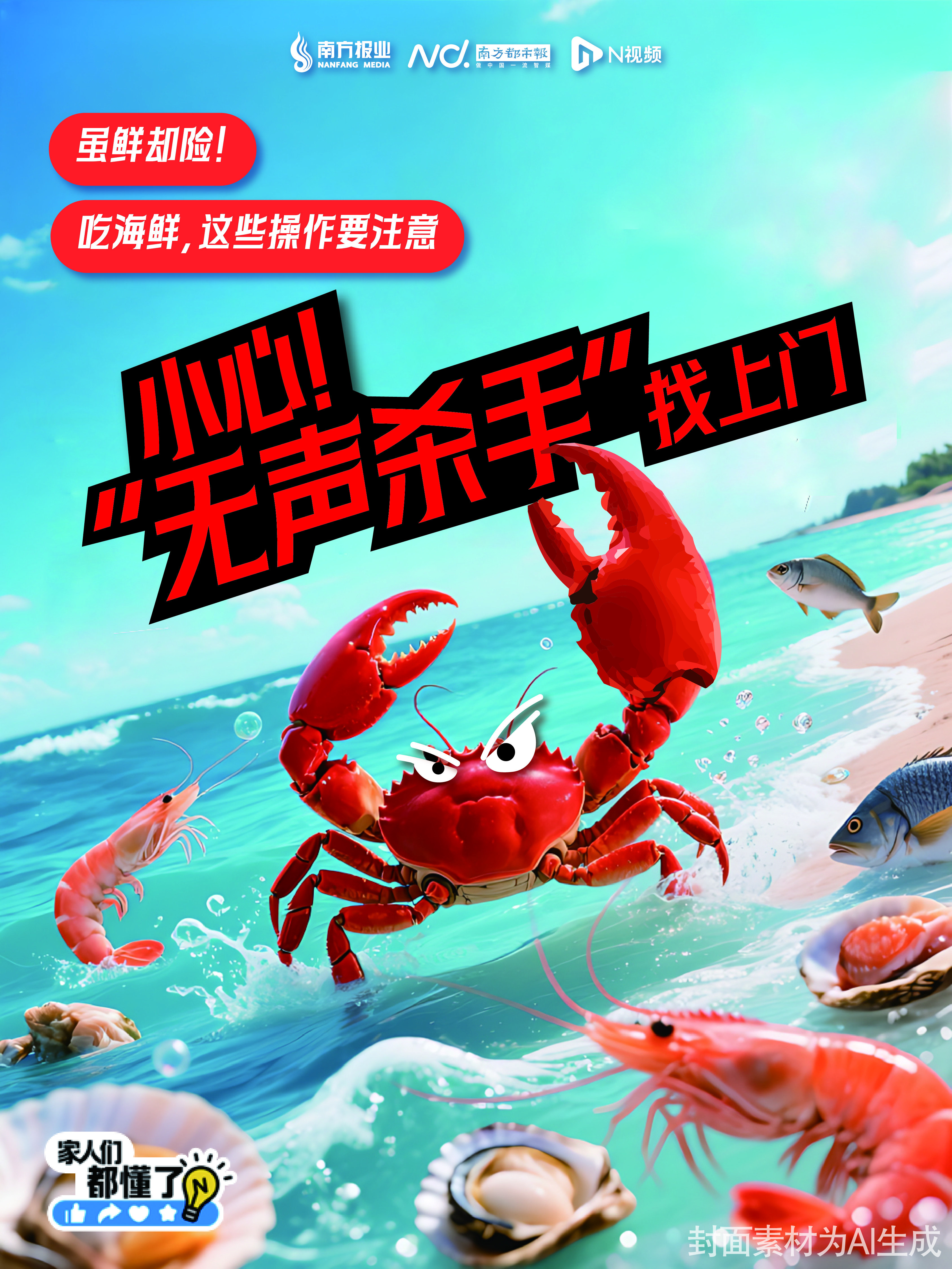 #王嘉尔吃海鲜中毒凌晨送医#【知名男星凌晨送医！很多人爱吃，要注意……】#吃海鲜