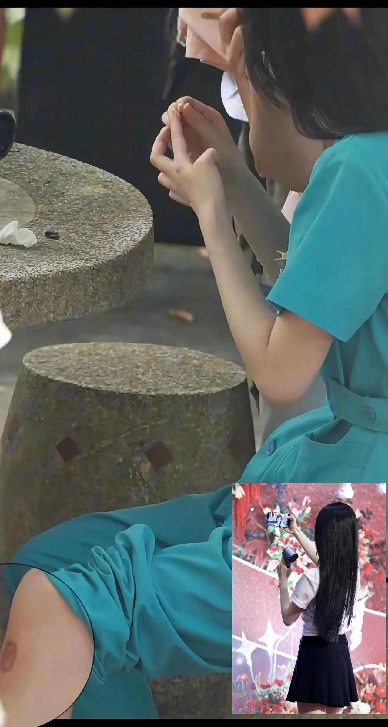 🥹好心疼你啊姐姐@白鹿my  ，你的膝盖还疼不疼🥹掉那么大的皮🥹白鹿 白梦