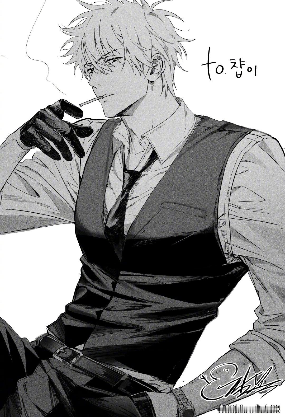 #银魂# 西装暴徒坂田银时！！ 【x：88blowfish88】这张真的帅到我满