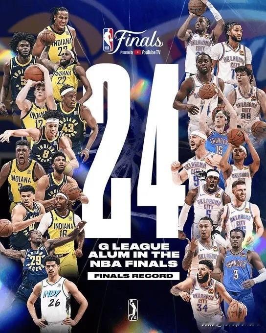G联赛更新官方社媒，写道：祝愿我们24位校友在总决赛好运。

在2025年NBA