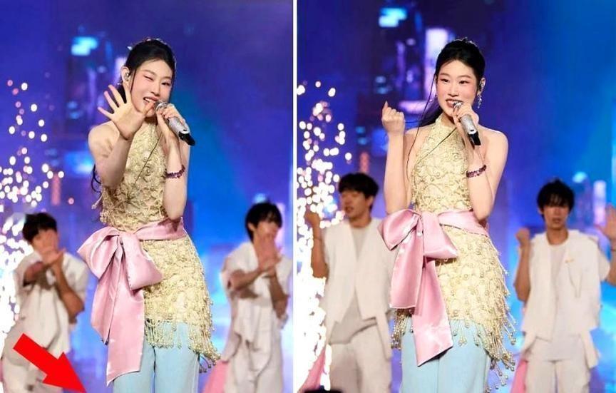 小沈阳一句“加条裤子”，直接让全场气氛从紧绷到服气，舞台上女儿裙子有点短，这要是