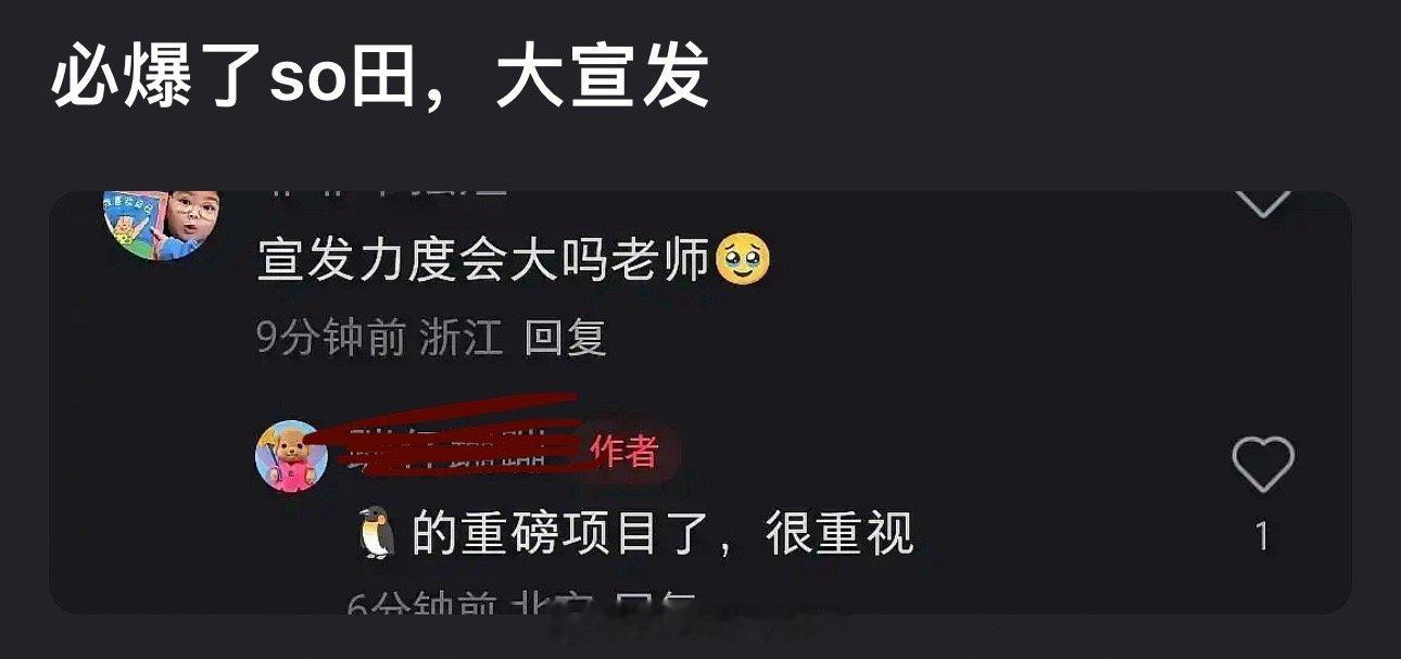 有瓜主说许凯、田曦薇的子夜归是🐧 的重磅项目，很重视，宣发力度会很大，大家看好