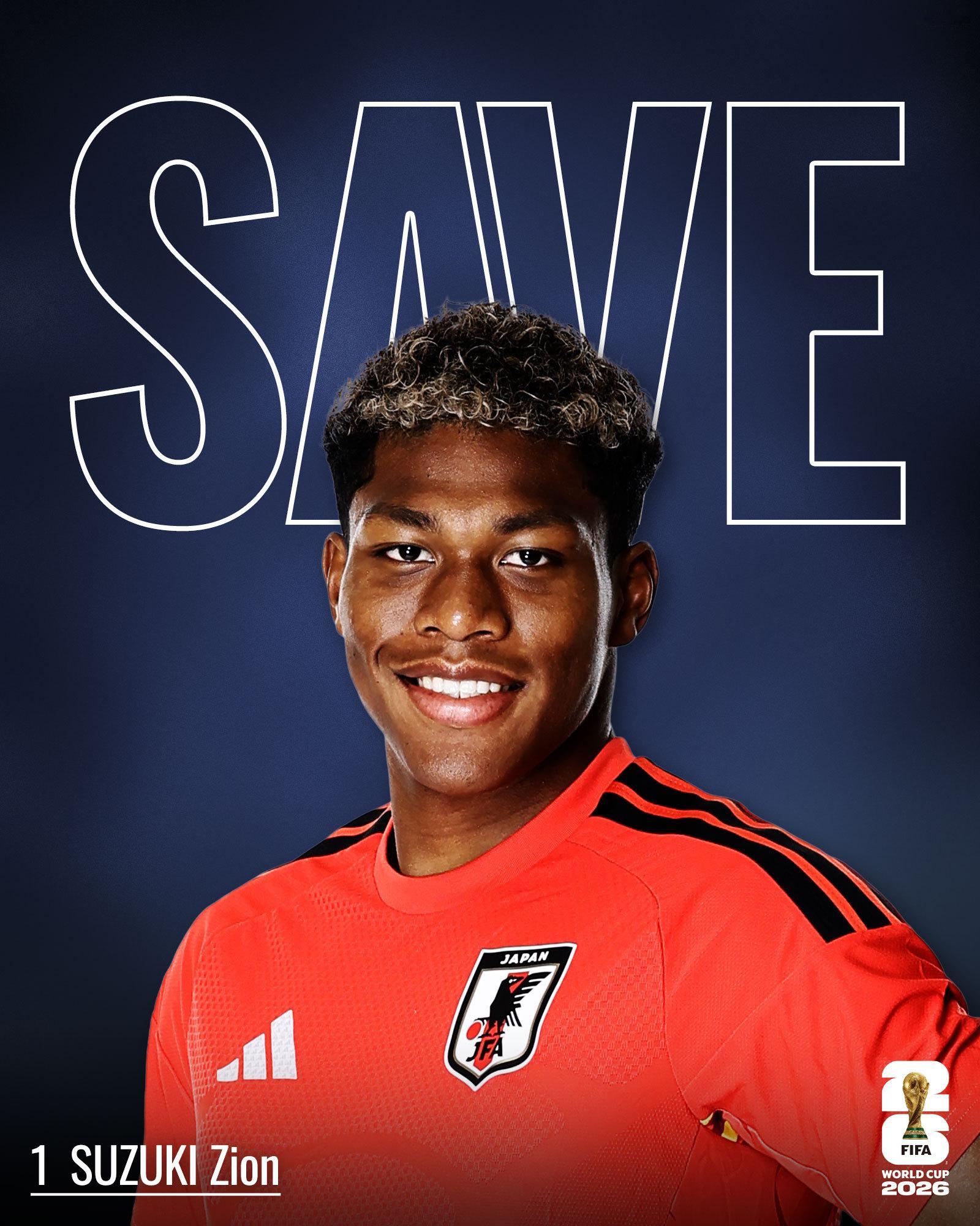 サッカー日本代表世界杯 🧤𝗚𝗢𝗢𝗗 𝗦𝗔𝗩𝗘🧤前半34分1 