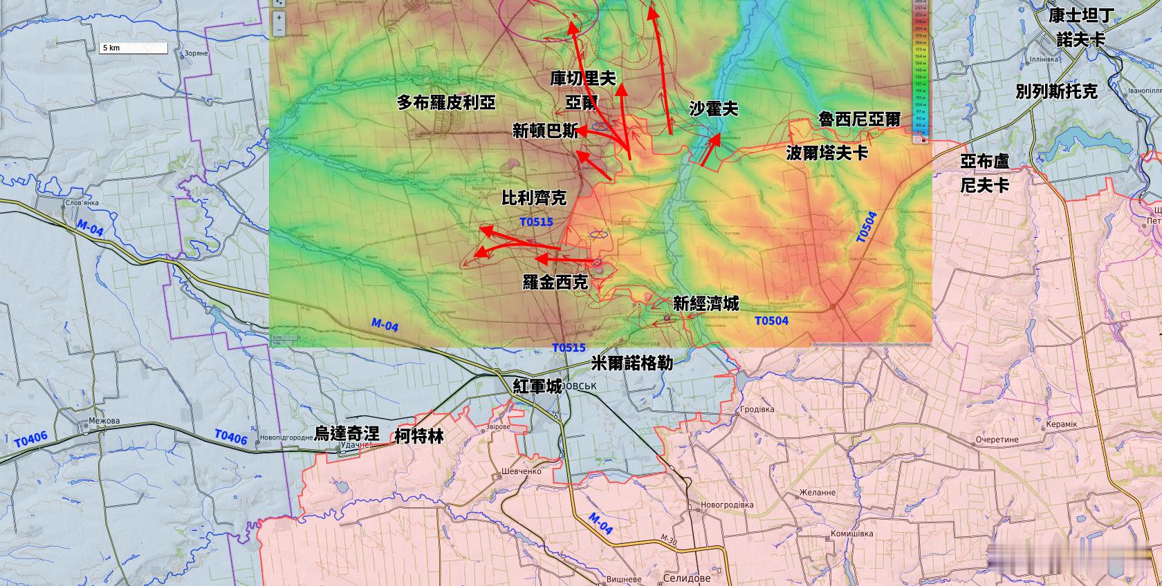 截至2025年8月11日晚，紅軍城方向 - 多布羅皮利亞附近，烏軍防線被突破烽火