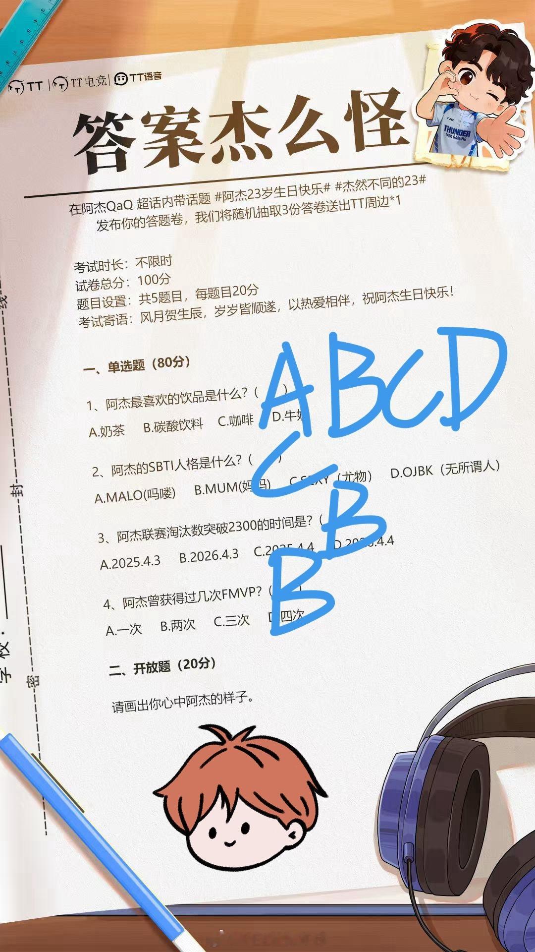 杰哥生日快乐！瓜仔也来交上一份答卷阿杰23岁生日快乐杰然不同的23