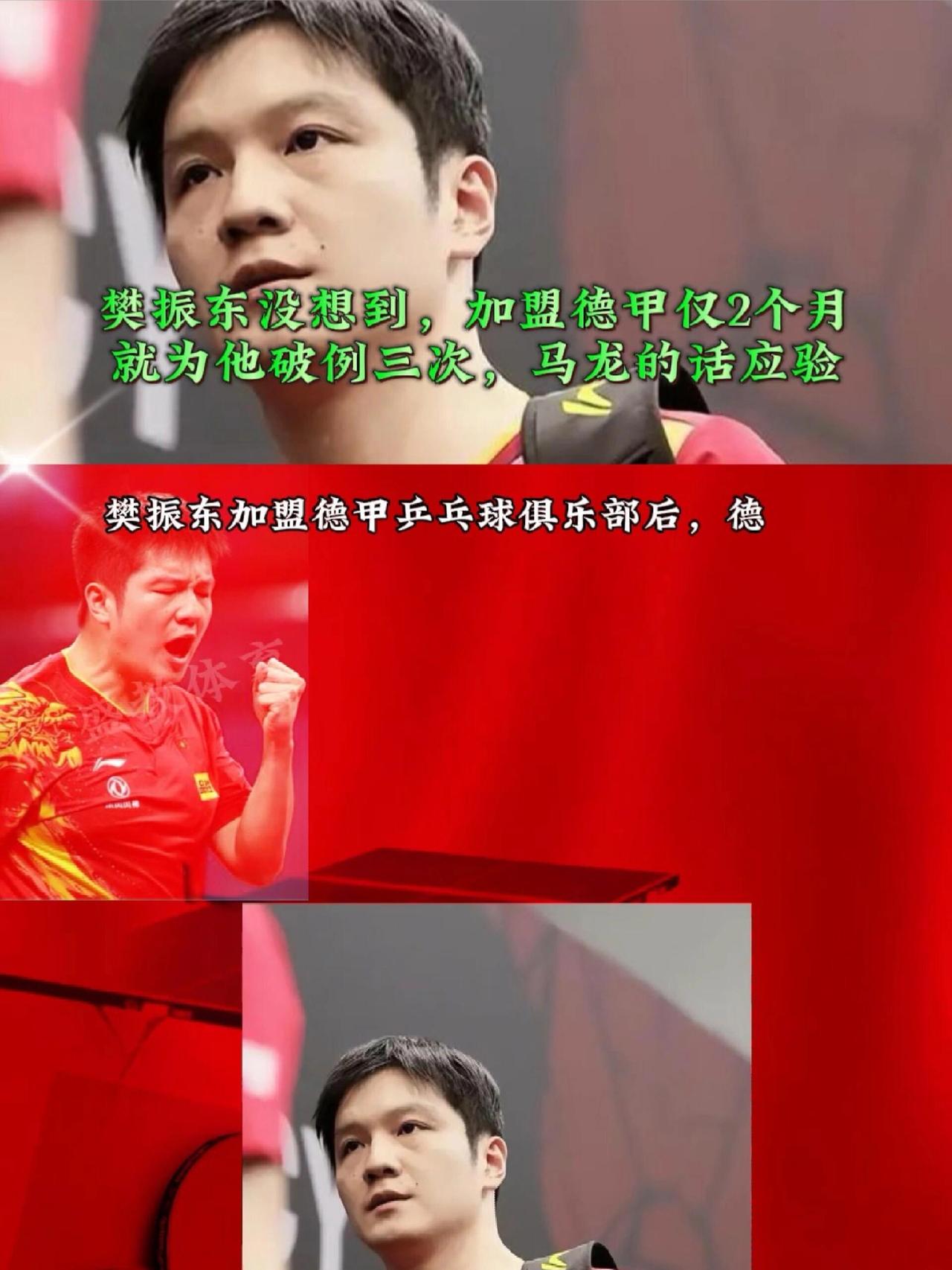 樊振东加入德甲，双向奔赴！
想打球，珍惜人才，惺惺相惜，对于樊振东新征途，德甲是