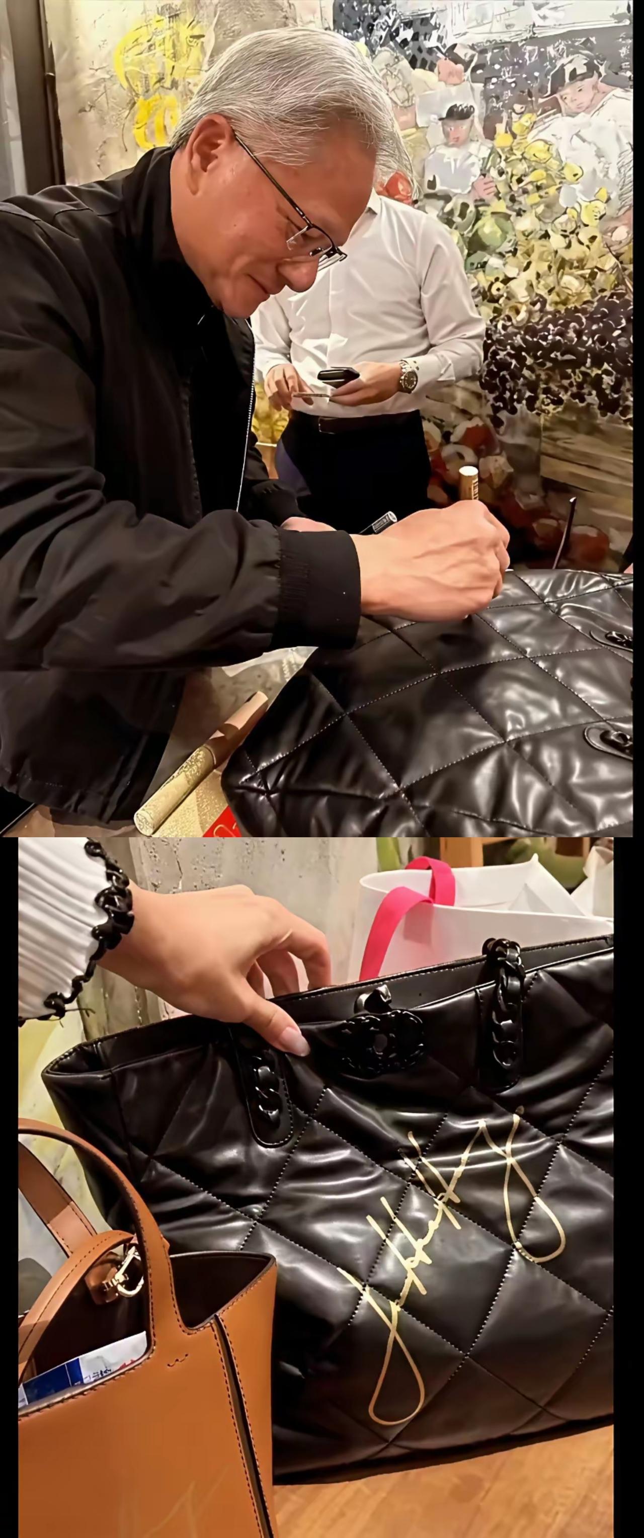 台北私厨里，老黄刚擦完额头的汗，黑皮衣还带着点烟火气。

邻桌姑娘手抖着递上那只