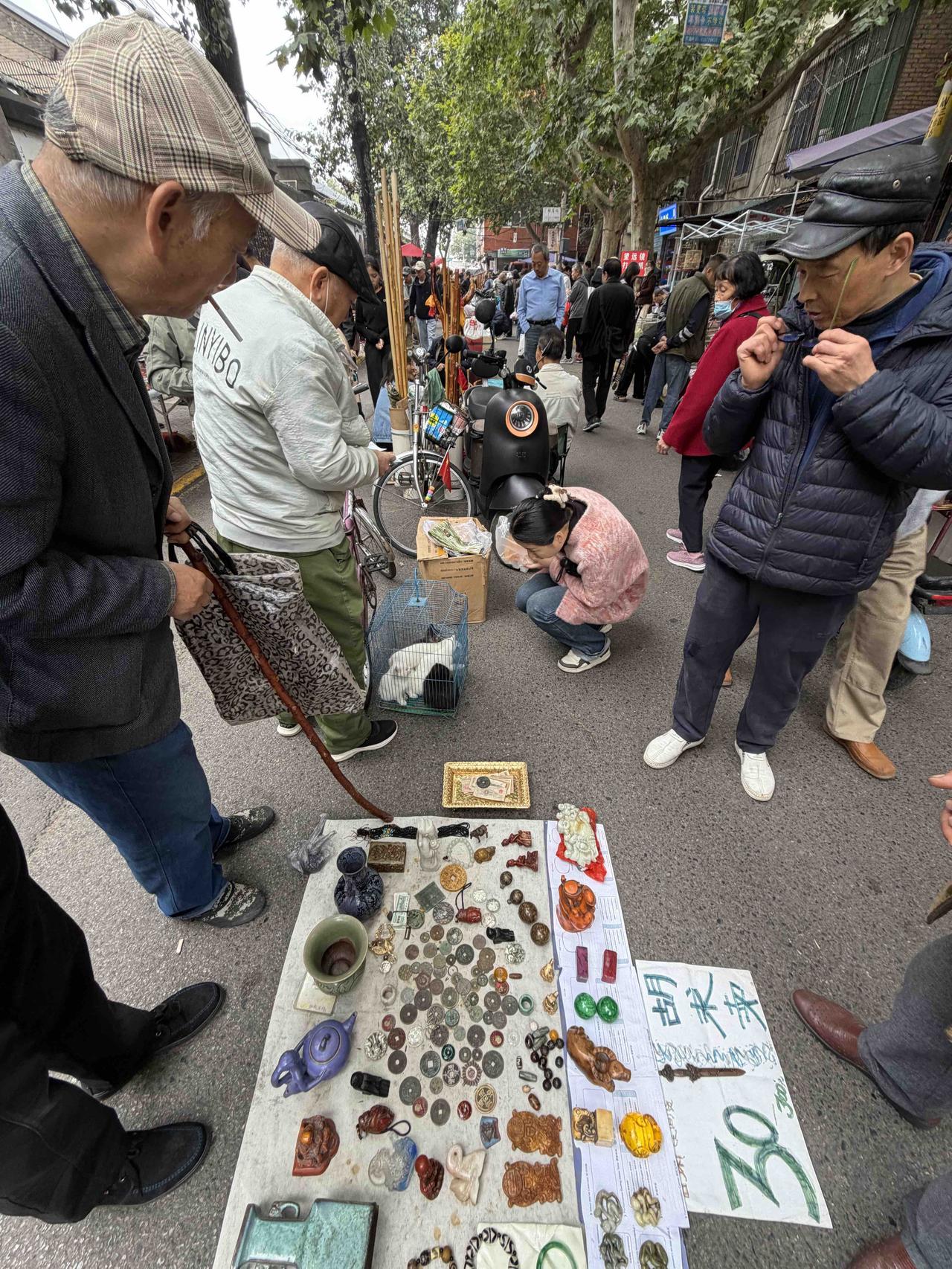 昨天上午，我逛西安档子，走到西仓西巷时，看到一卖猫摊上，顾客和老板正在激烈地讨价