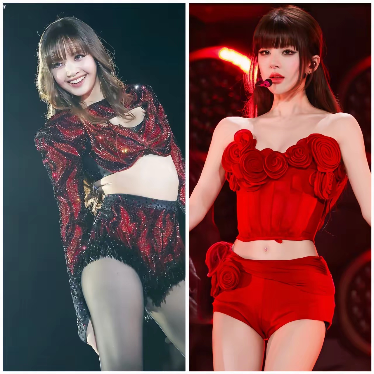 赵露思演唱会风格被指像Lisa，款款都是高定，咋就成了网友口中的夜店风了 