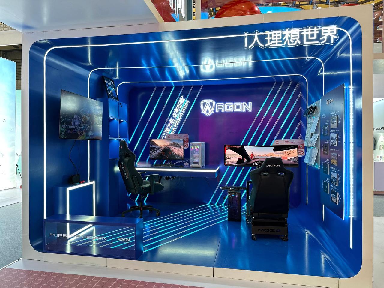 AWE2024家电博览会，AGON爱攻做了一间保时捷主题电竞房，好酷的样子！#数