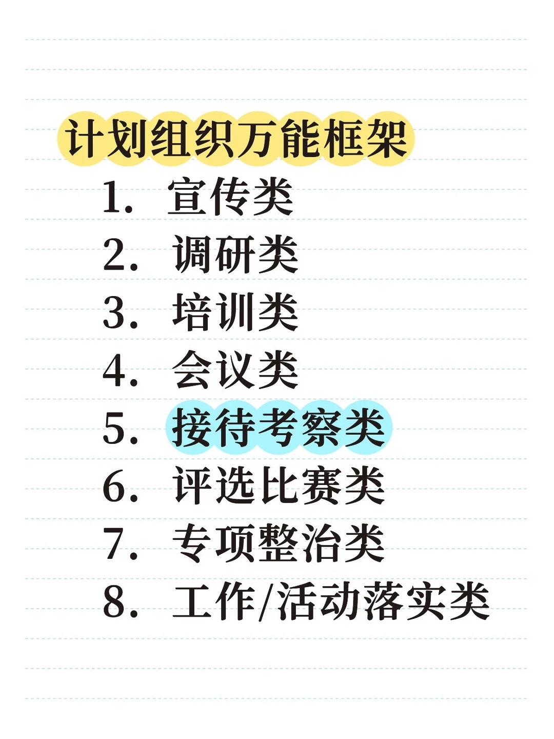 计划组织一共就这8大题型，专注快速有话说