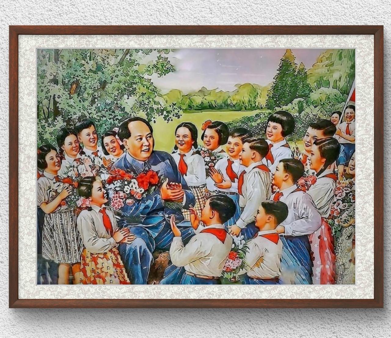 《庆祝儿童节 感谢毛主席》
徐寄萍 1954年作