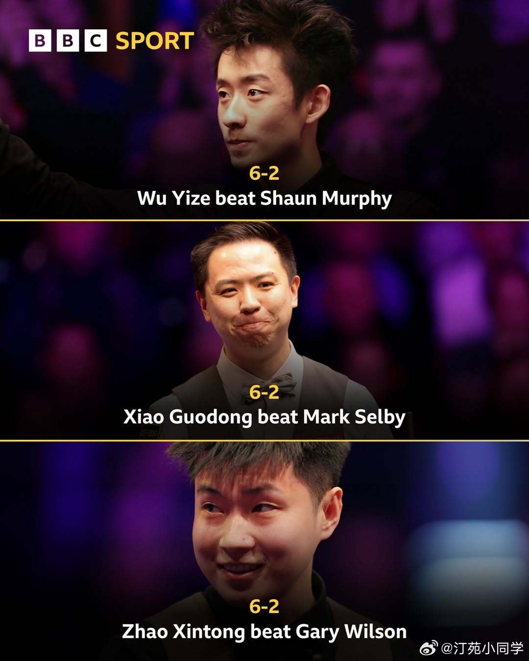 2026斯诺克大师赛 组团来打6-2，诸多雷同，纯属巧合。 