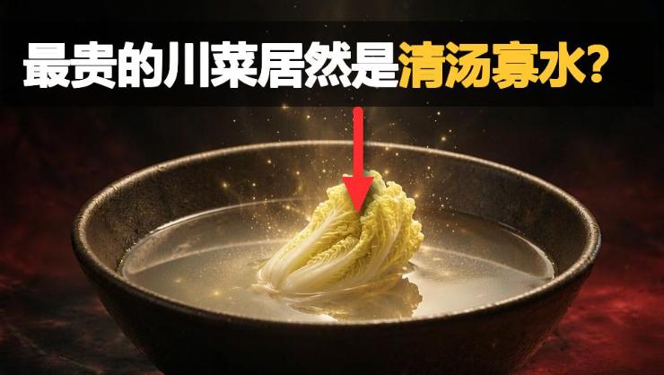 川菜最硬的菜一滴辣椒不放，一碗"白开水"镇住了整个御膳房
家人们，这巴掌打得真响