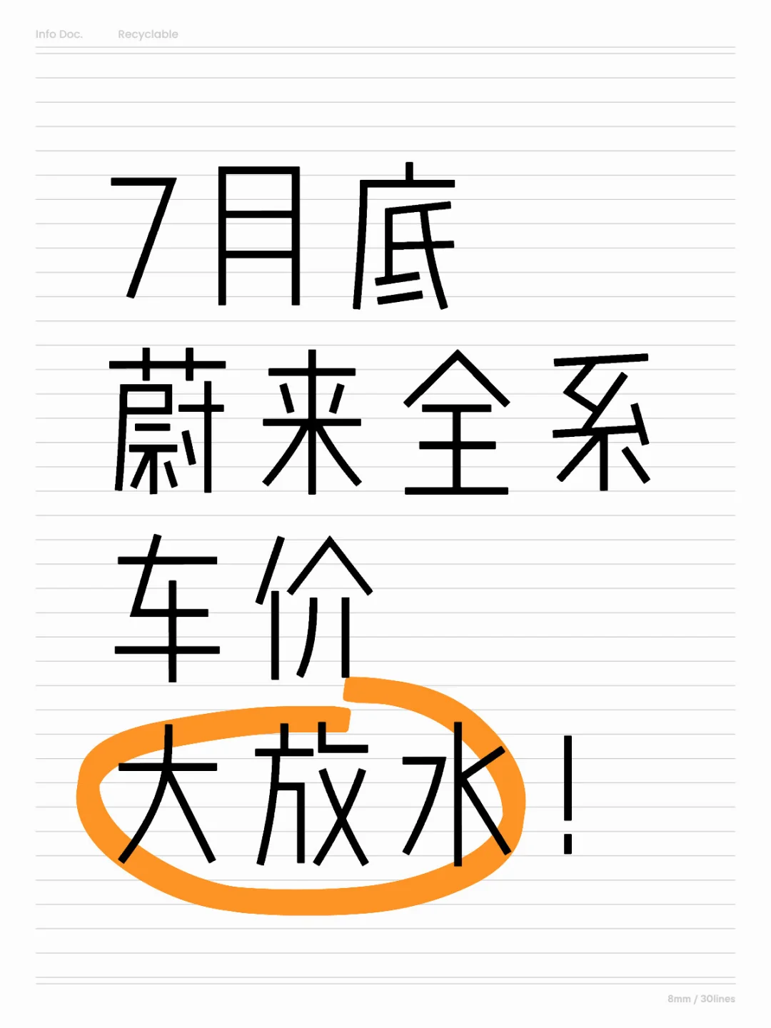 蔚来7月底车价太离谱了！！又放水了🤫