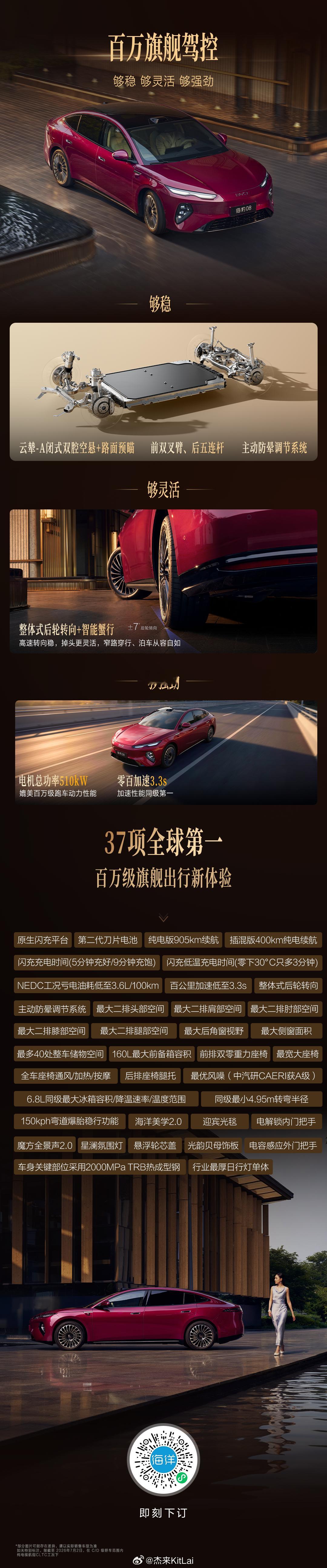 30万以内最全能的旗舰家轿海豹08上市19.69万元入门即豪配秦岚新座驾比亚迪海