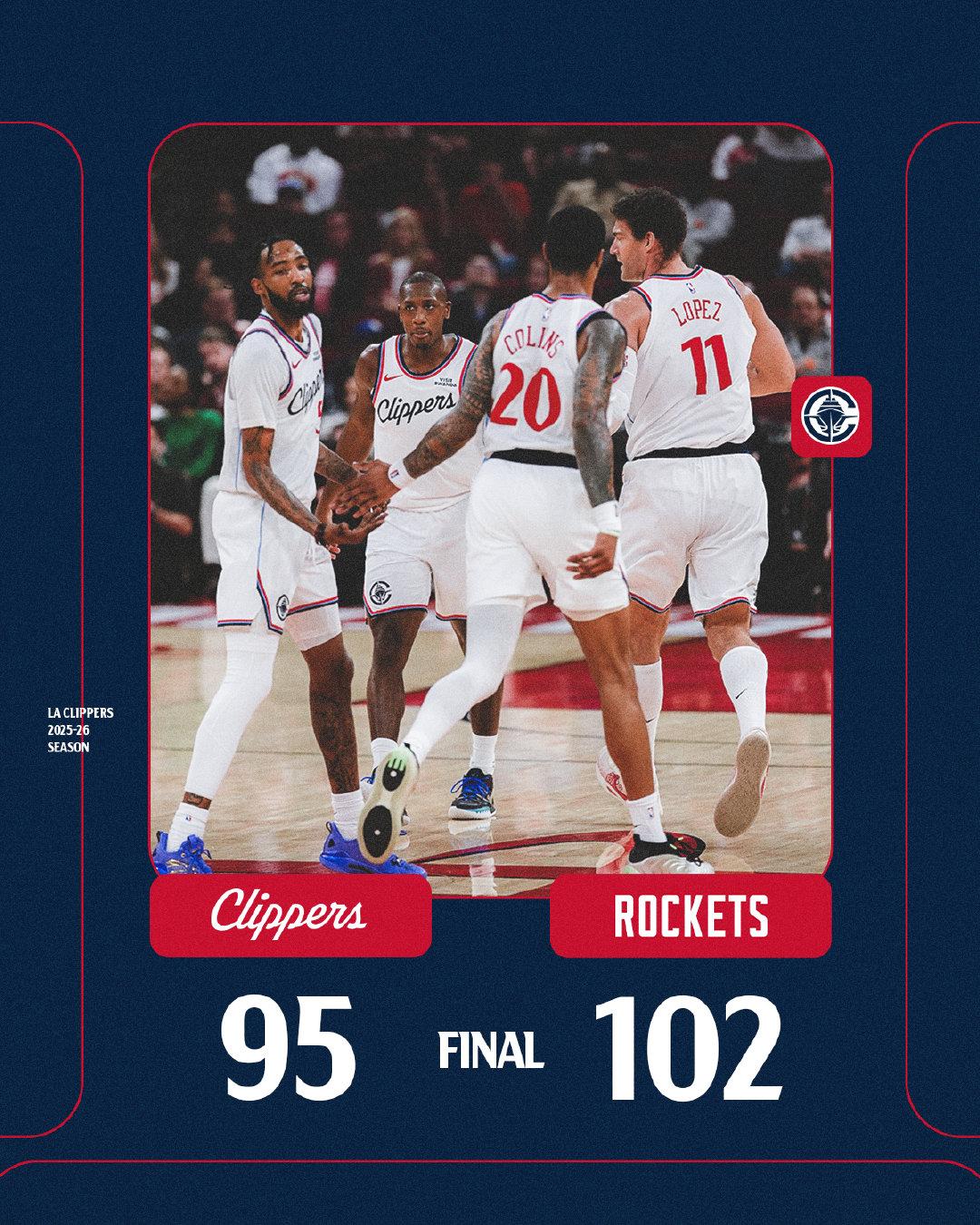 现在回想一下这场比赛，快船就输在第四节刚开始那会被火箭打了一个9：0，本来快船就