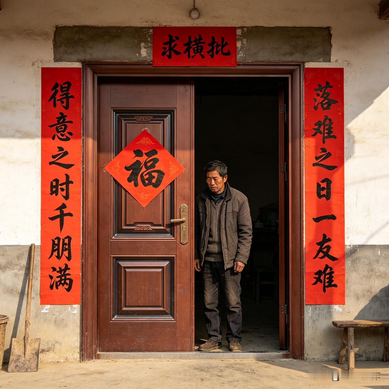 “得意之时千朋满，落难之日一友难”，这联道尽人情冷暖——顺境时簇拥者众，困厄时知