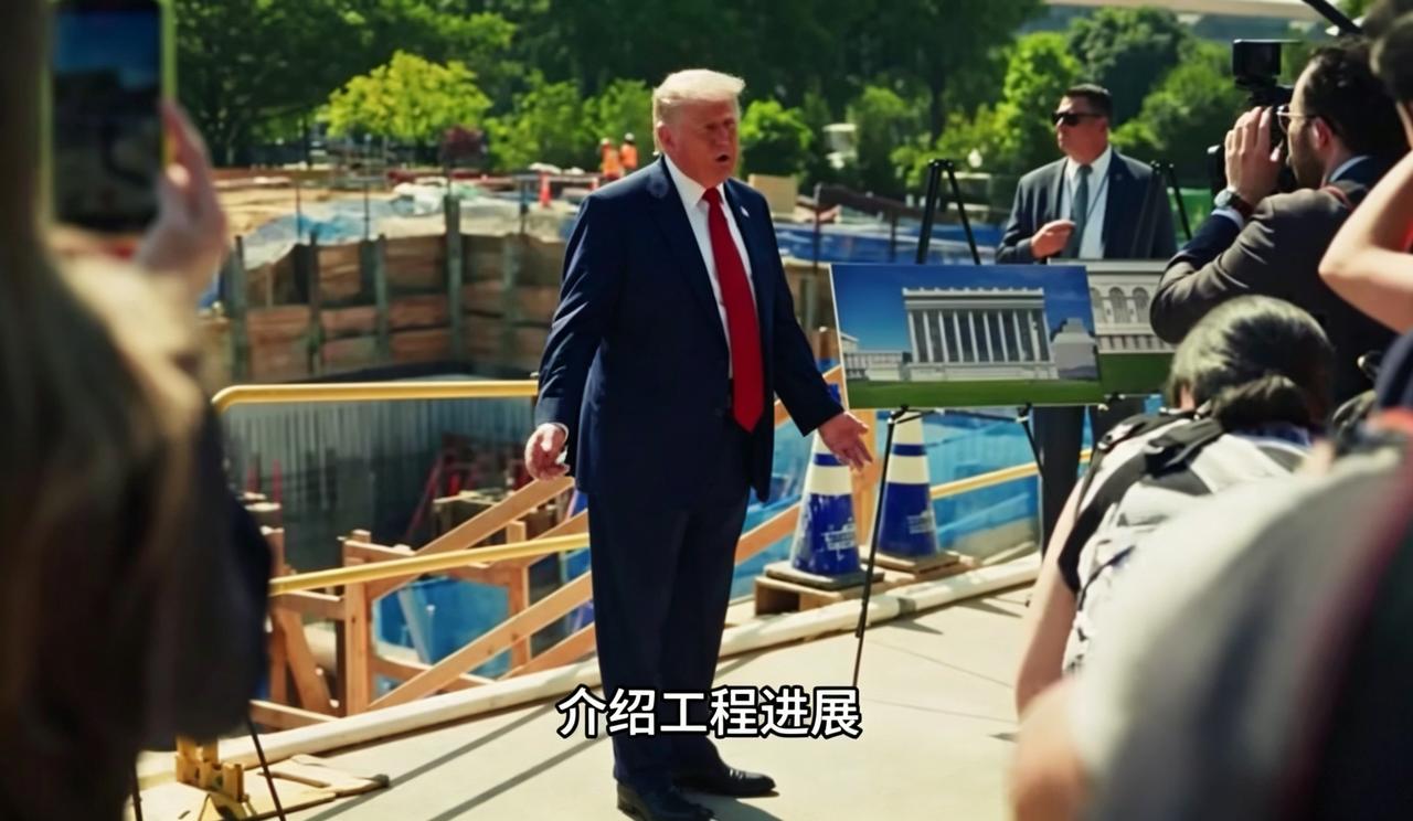 被人民大会堂折服，特朗普回国后，亲临现场指挥白宫豪华宴会厅修建。

一场国事访问