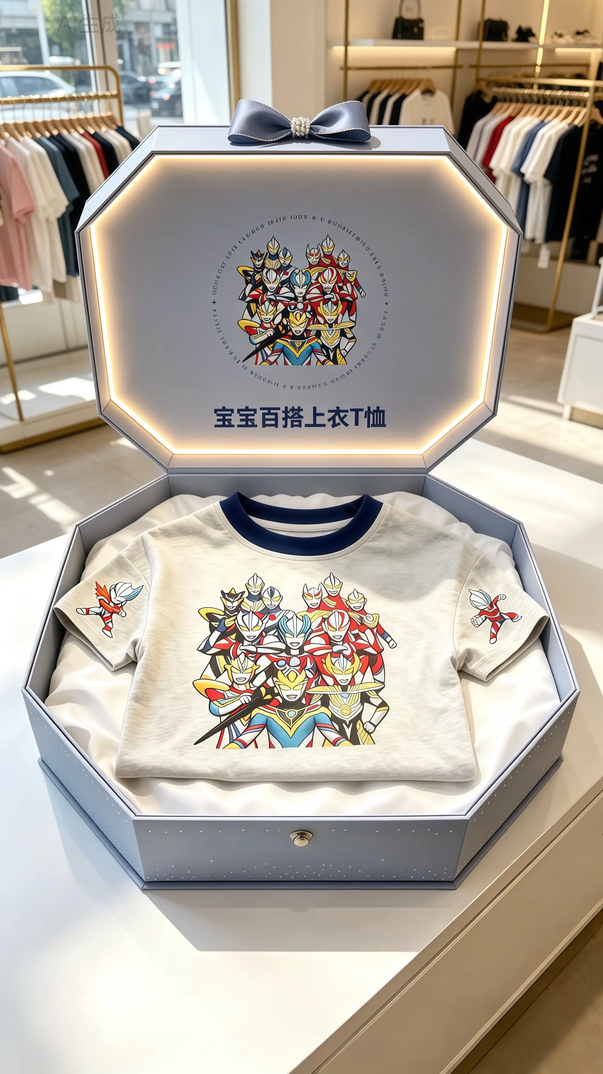 潮娃穿搭男童穿搭 短袖恤 高品质童装奥特曼