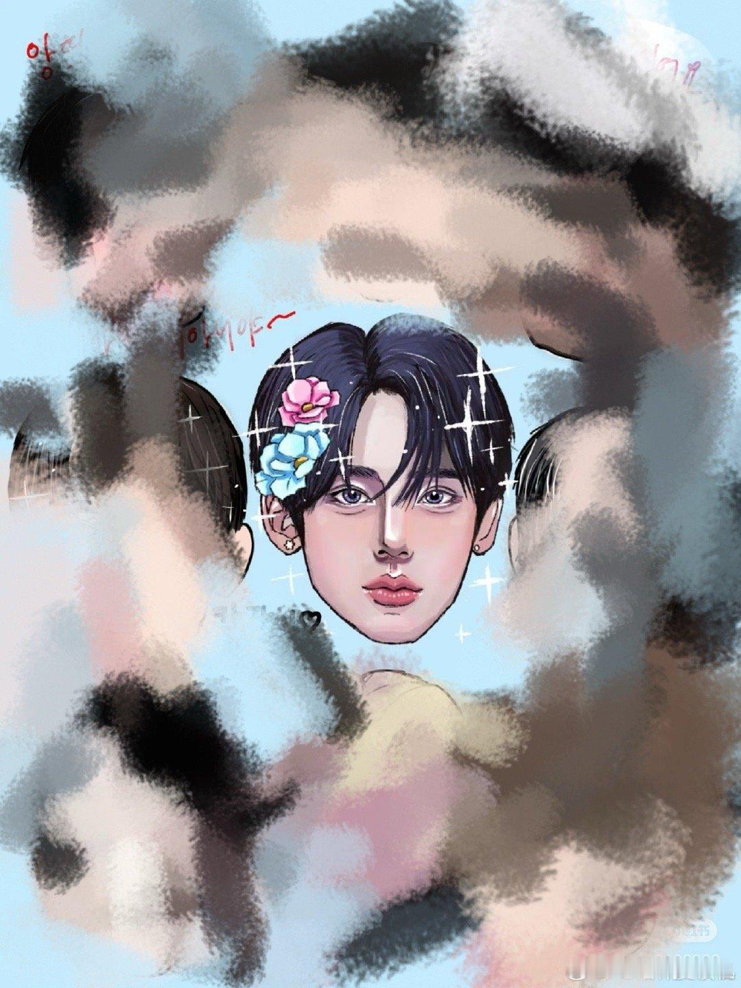 把Yujin画得好美呀哈哈哈哈哈哈 