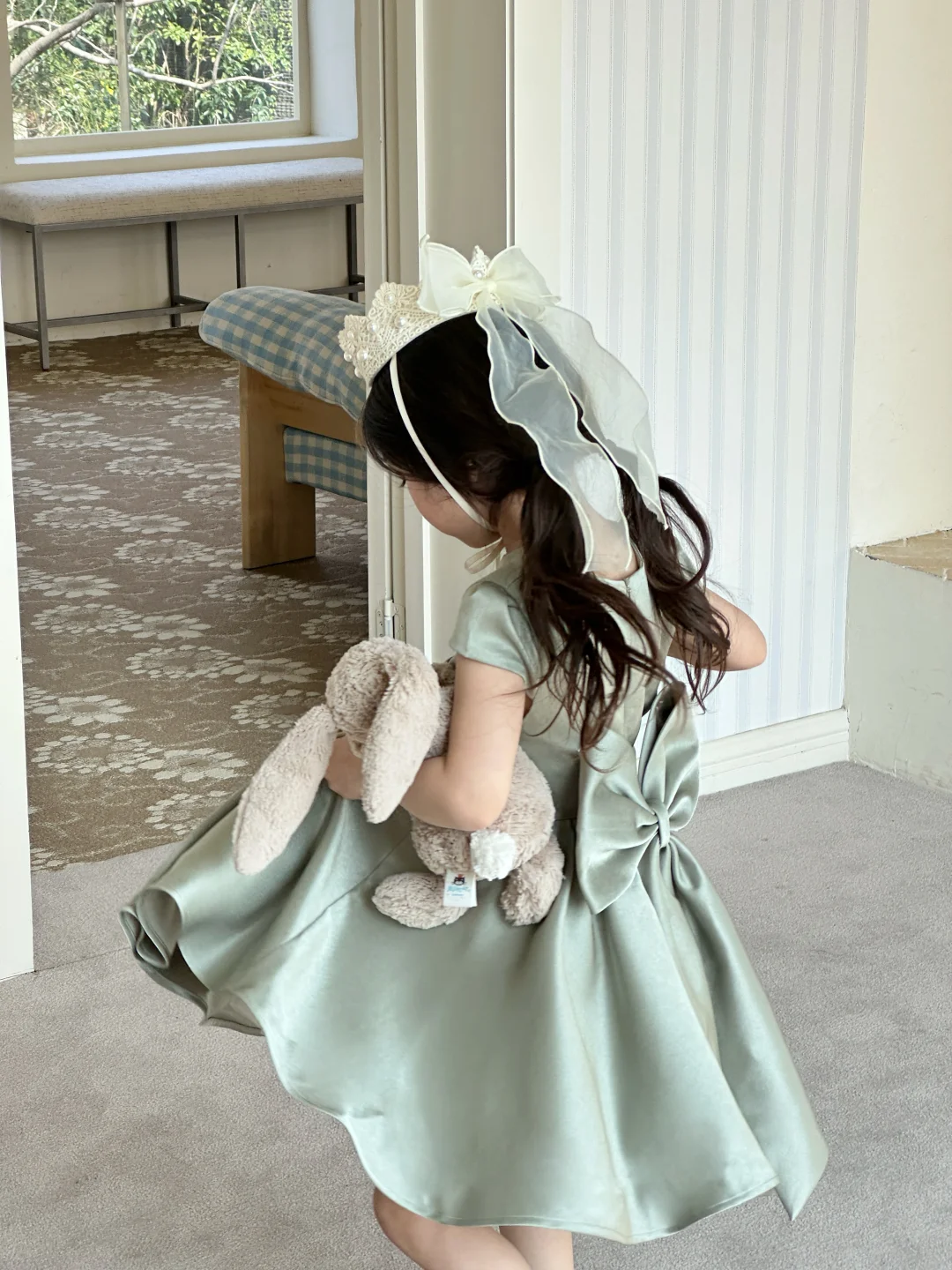 女儿过生日穿这件裙子绝美吧‼️薄荷绿好清新
