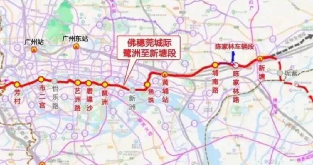 广州高速地铁28号线黄埔区设三站，具体位置出炉，黄埔站与埔南路站之间的笔村站出局