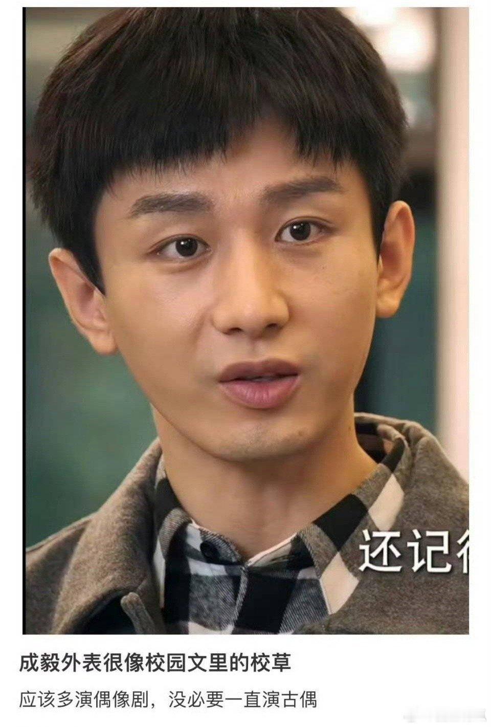 成毅完全可以转型了，各方面都不胜任偶像剧了，家庭剧、农村题材的现实主义剧才是适合