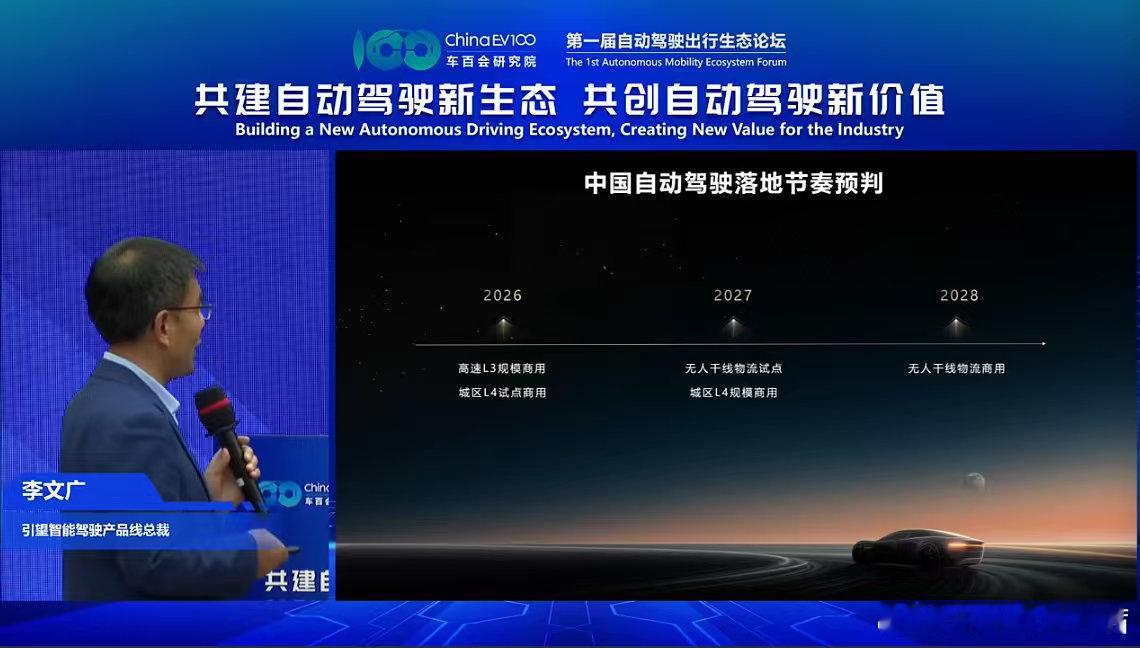 国内自动驾驶进度表新鲜出炉了今天论坛上大佬放话了2026年、高速能大范围用L3自