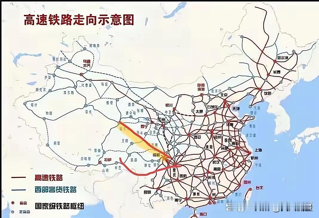 成格铁路极为重要，它堪称四川省至新疆维吾尔自治区的最短路线。随着降雨带北移，新疆