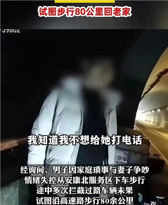 “一生要强的男人！”大年初四，高速上一男子被妻子深夜赶下车，自己摸黑准备徒步20