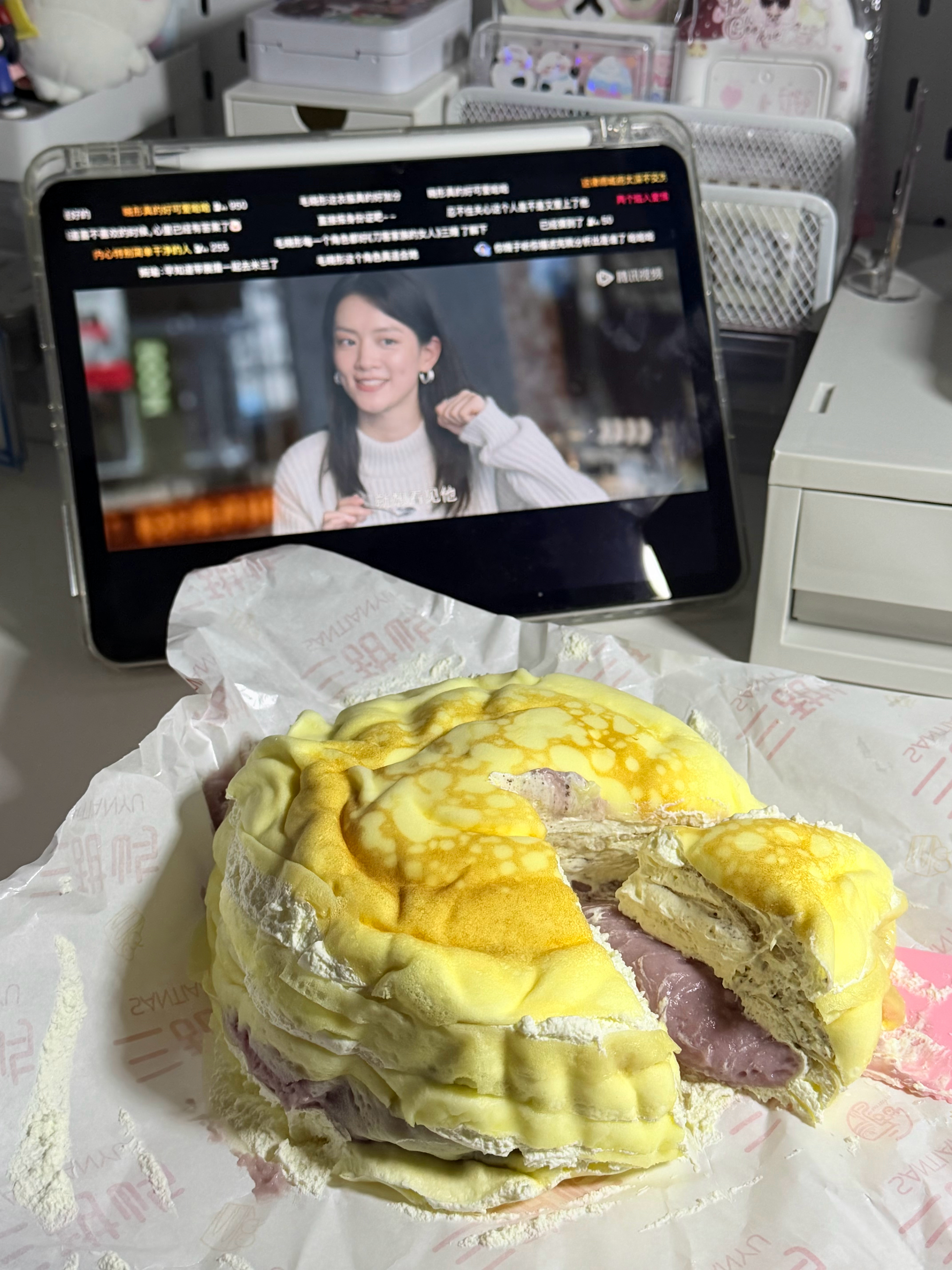 终于吃上。我应该把芋泥换成芒果的 可惜了这波 