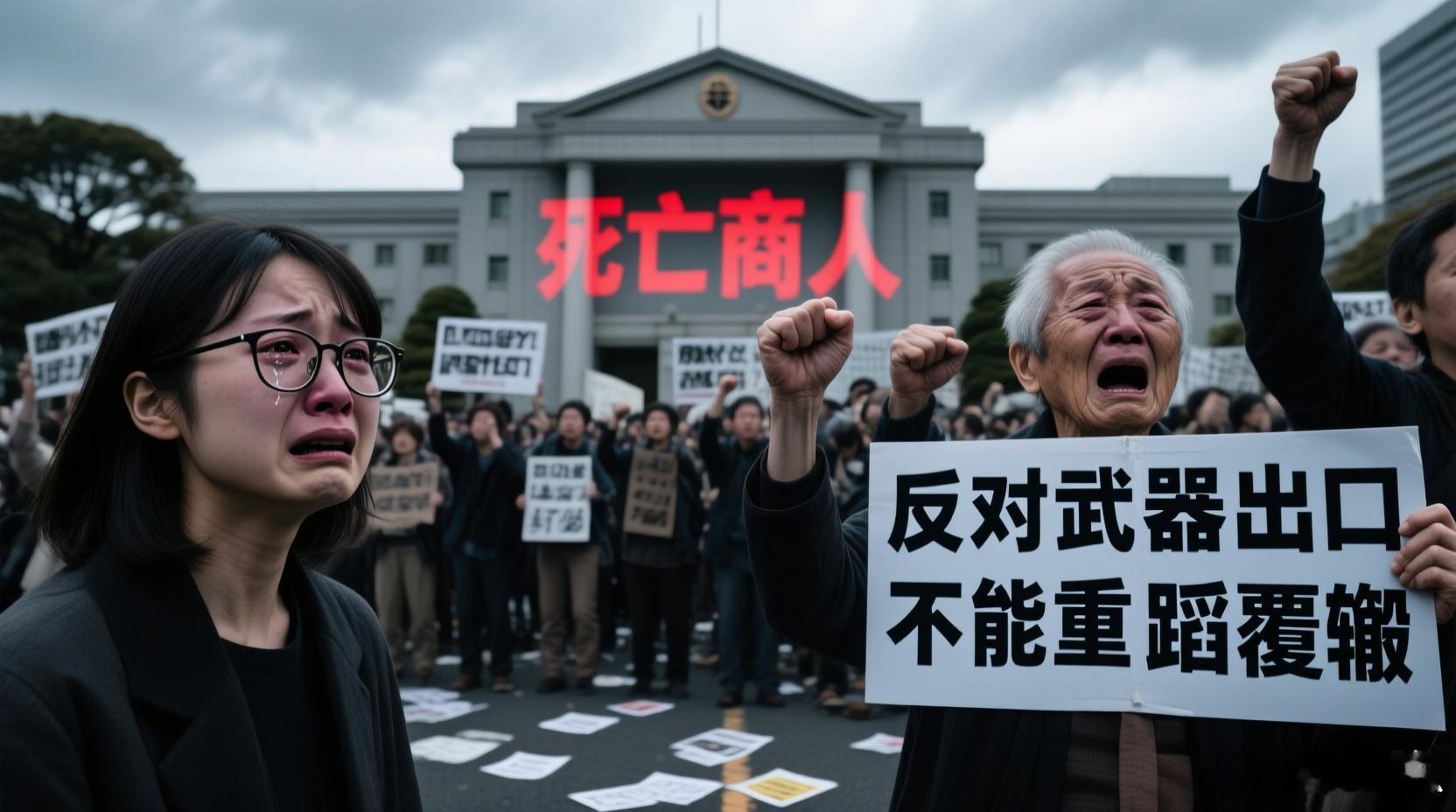 日本国内掀起反军售浪潮日本人自己都急了连自己人都看不下去了！日本民众上街怒吼：我