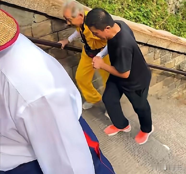 近日，一93岁爷爷成功登顶泰山，全程步行，用时7小时，一路上收获无数游客的支持和