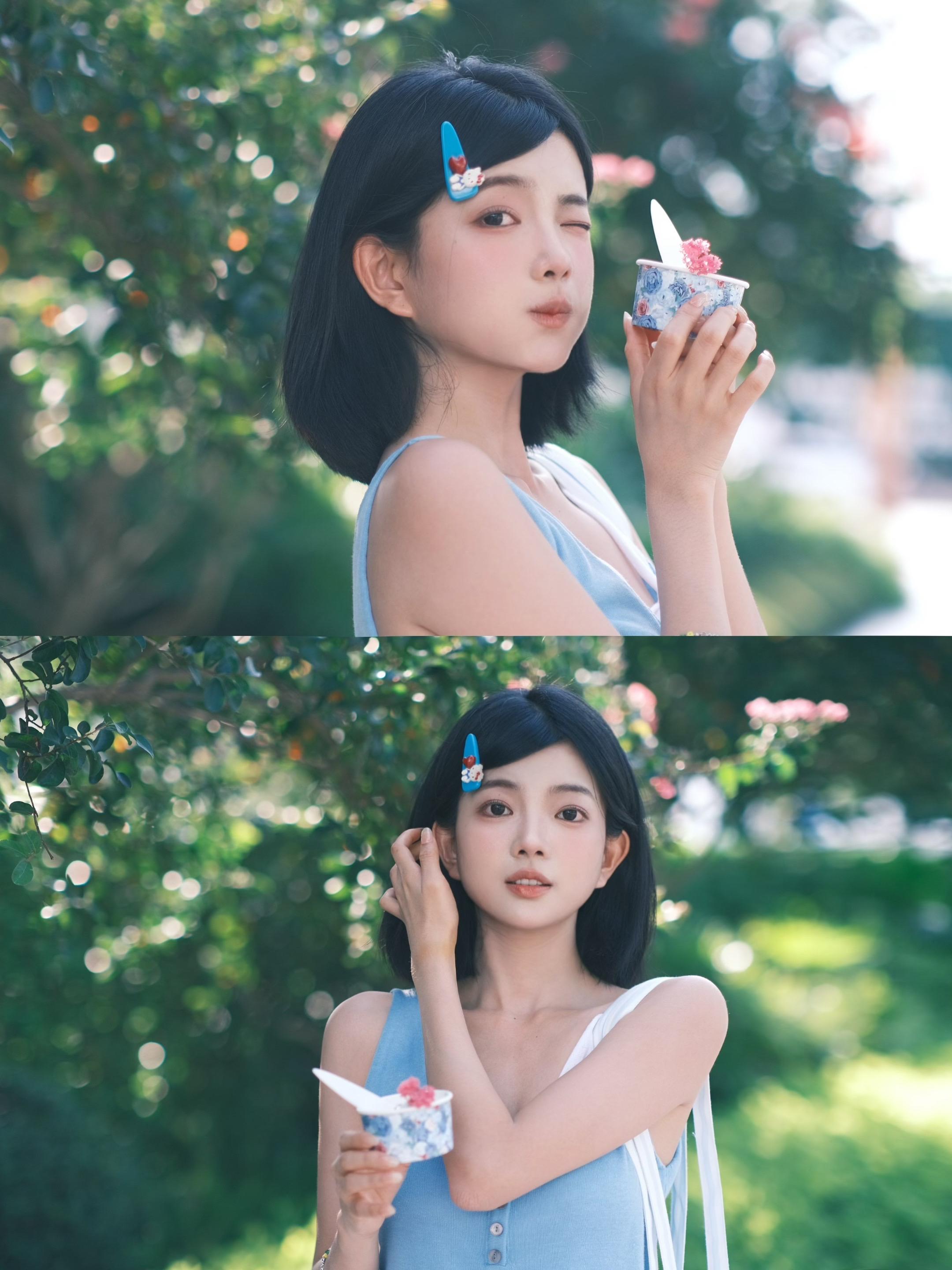 胶片日记📔🥄❛‿˂̵✧夏日冰淇淋🍧。咬一口冰淇淋🍦 我的夏日永...