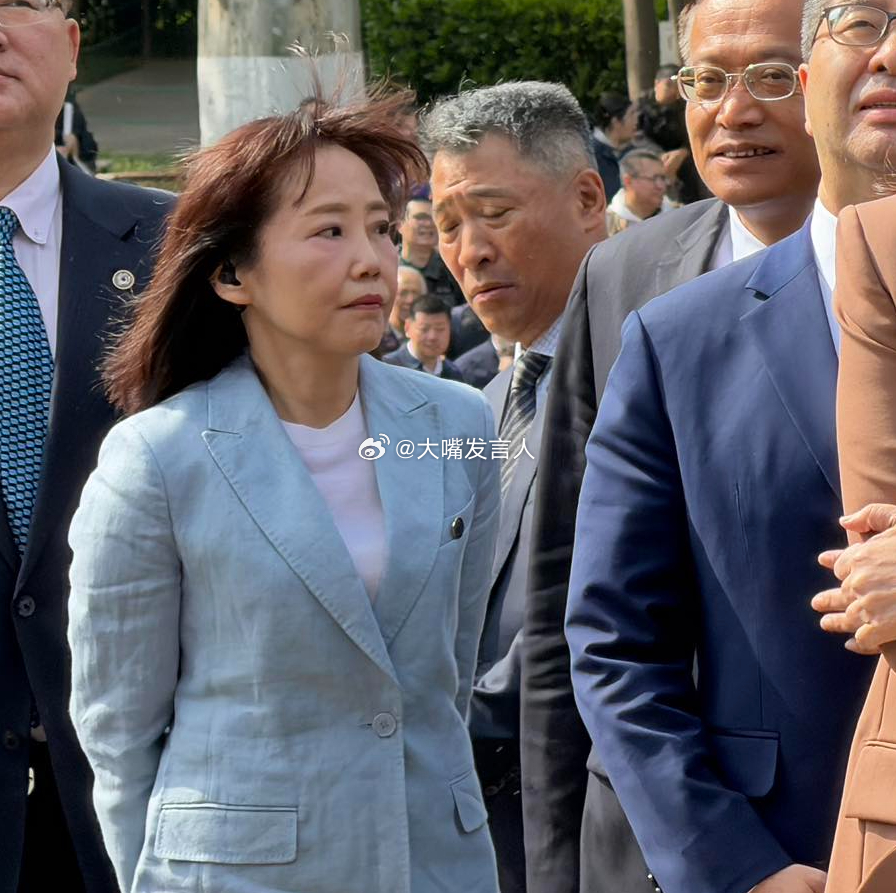 人群中的尹乃菁4月8日，上午，南京，中山陵郑丽文大陆行未来5天参访三地，郑丽文率