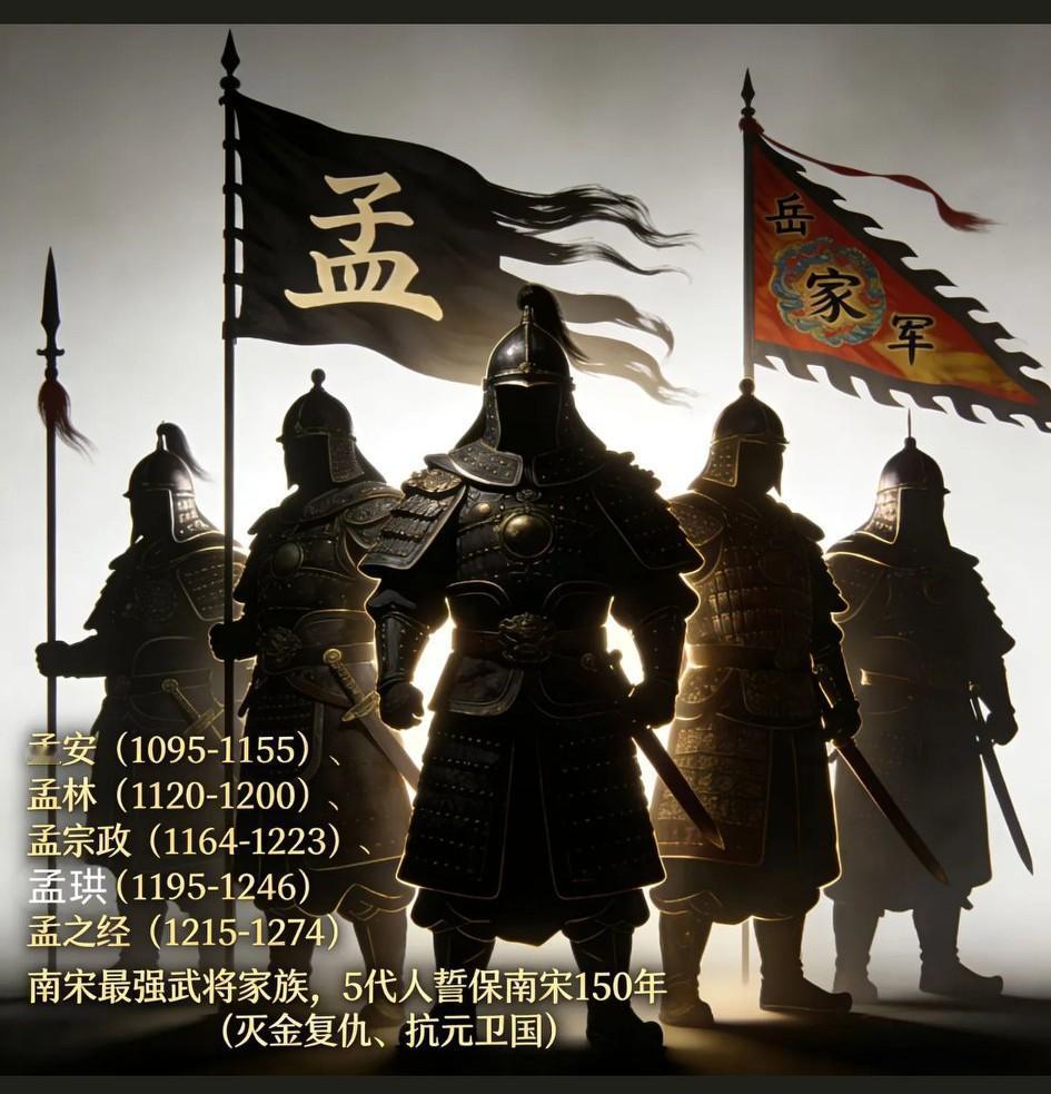 孟家，真正的大宋守护者！上下五代以武将世家之名，[心]自北宋末年至南宋末年，接力