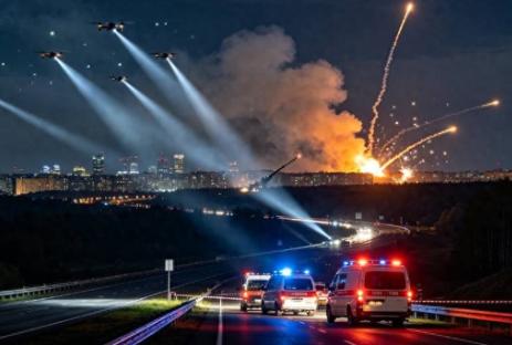 万万没想到，战火直接烧到俄罗斯经济大动脉！数百架无人机连夜围攻莫斯科，创下开战以