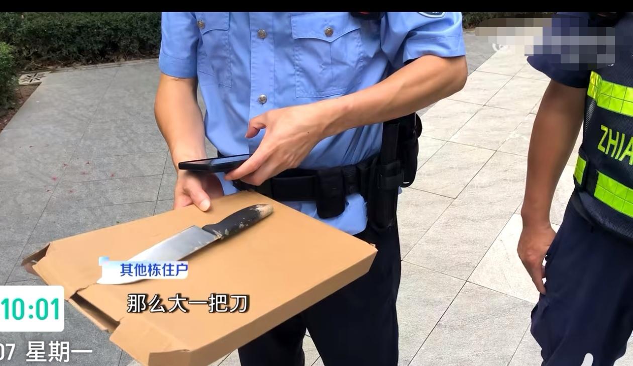 太可怕了！9月7日，深圳宝安一个小区里，一把刀从33层楼直接掉下来，刚好落在小区